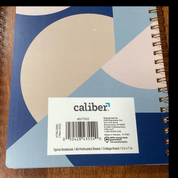 Caliber Spiral Notebook College Ruled New 80 perforated sheets 5”x7” Bundle of 3 - Picture 6 of 10
